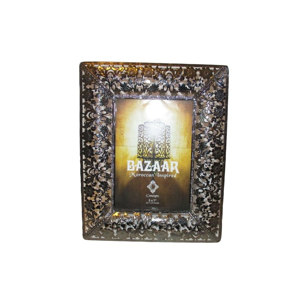 *BAZAAR Moroccan Inspired Concepts Picture Frame Silver Delicate Metalwork